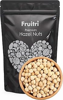 Fruitri Premium Crunchy Turkish Hazelnut Nuts - 250g, Raw Hazel Nuts for Snacking & Baking, Jumbo Size, Healthy Nuts Packed with Nutrients, Raw & Dehulled For Making Chocolate Spread, Dry Fruits