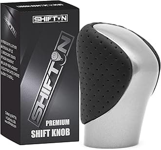 Gear Shift Knob Shifter for Lexus ES GS GX is NX RC RX 200t 300 350 3450h 450hL 350L (Black Leather/Gray Silver)