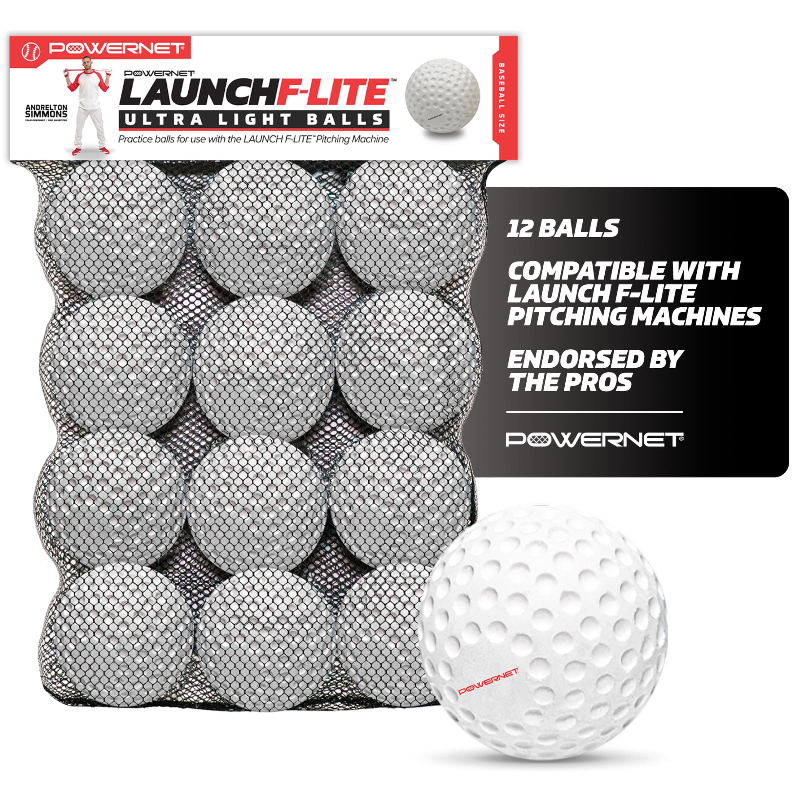 Launch F-lite Ultra Dimpled Baseballs