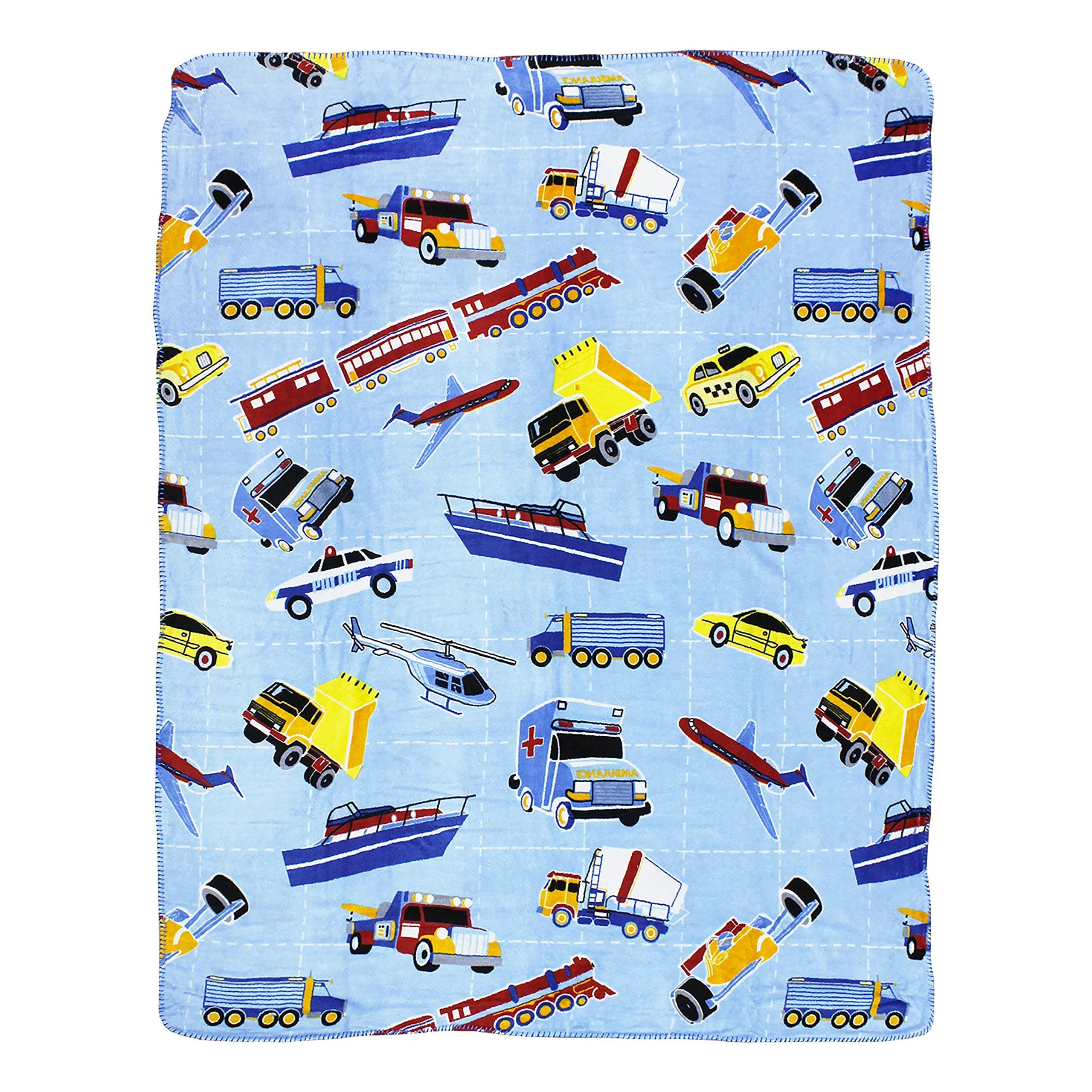 Transportation Microfleece Throw, 50 x 60"