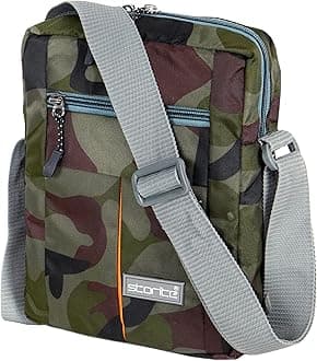 10 Inch Stylish Padded Mini Sling Bag for Men and Women, Small Passport Travel Bag and Small Sling Bag With Water Bottle Pocket (25x16x7.5cm)