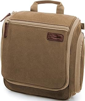 D&D Wanderlust D&D Hanging Travel Toiletry Bag for Men and Women – Cosmetics, Makeup and Toiletries Organizer Kit with 10 Compartments