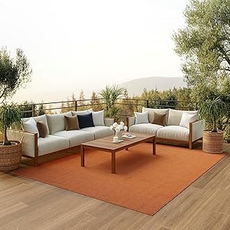 Nourison Positano Flat-Weave Indoor/Outdoor Terracotta 8' x 10' Area Rug, 8' x 10'