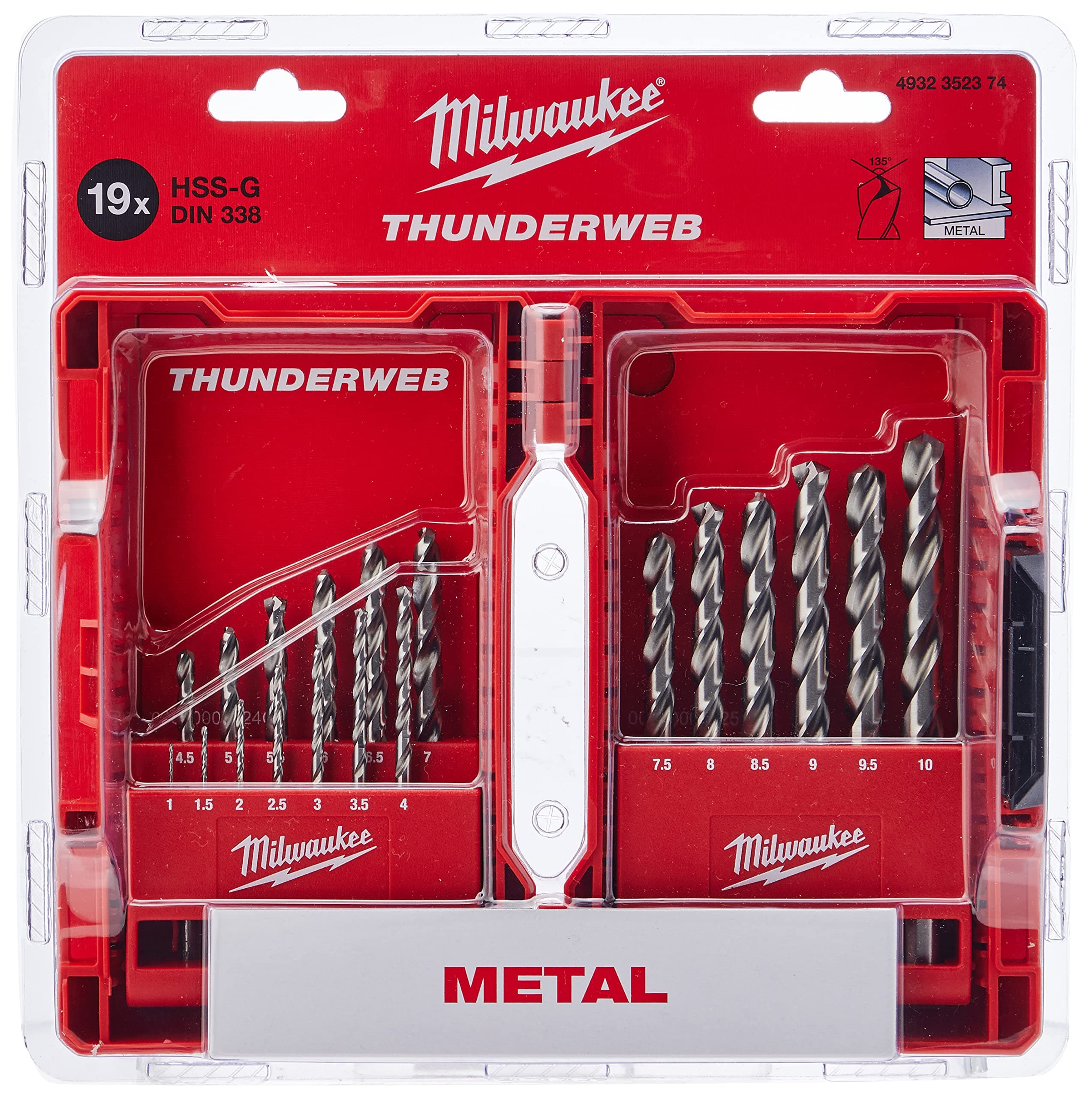Milwaukee 4932352374 drill bit 19 pc(s)