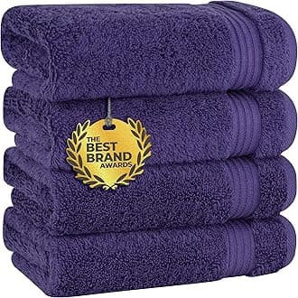 Cotton Paradise Hand Towels for Bathroom, 100% Cotton Turkish 4 Piece Hand Towel Set, Soft Absorbent Face Towels Clearance Set, Purple Hand Towels
