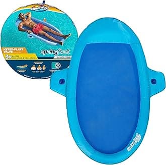 SwimWays Spring Float SunCatcher Inflatable Pool Lounger with Hyper-Flate Valve