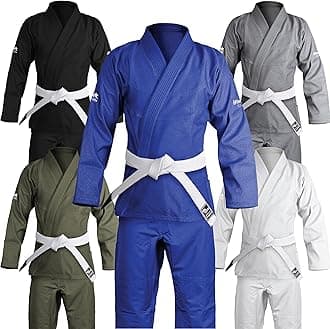 Hawk Sports Brazilian Jiu Jitsu Gi for Men and Women with Jacket, Pants, and White Belt for Martial Arts Training