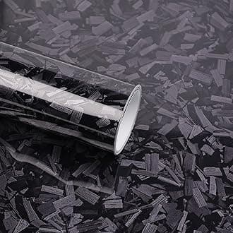 Lypumso Forged Carbon Fiber Vinyl Wraps, High Gloss Car Wrap Vinyl Rolls for DIY, Self-Adhesive Stickers with Air Release Technology for Auto Interior and Exterior (High Gloss Black, 2ft x 5ft)