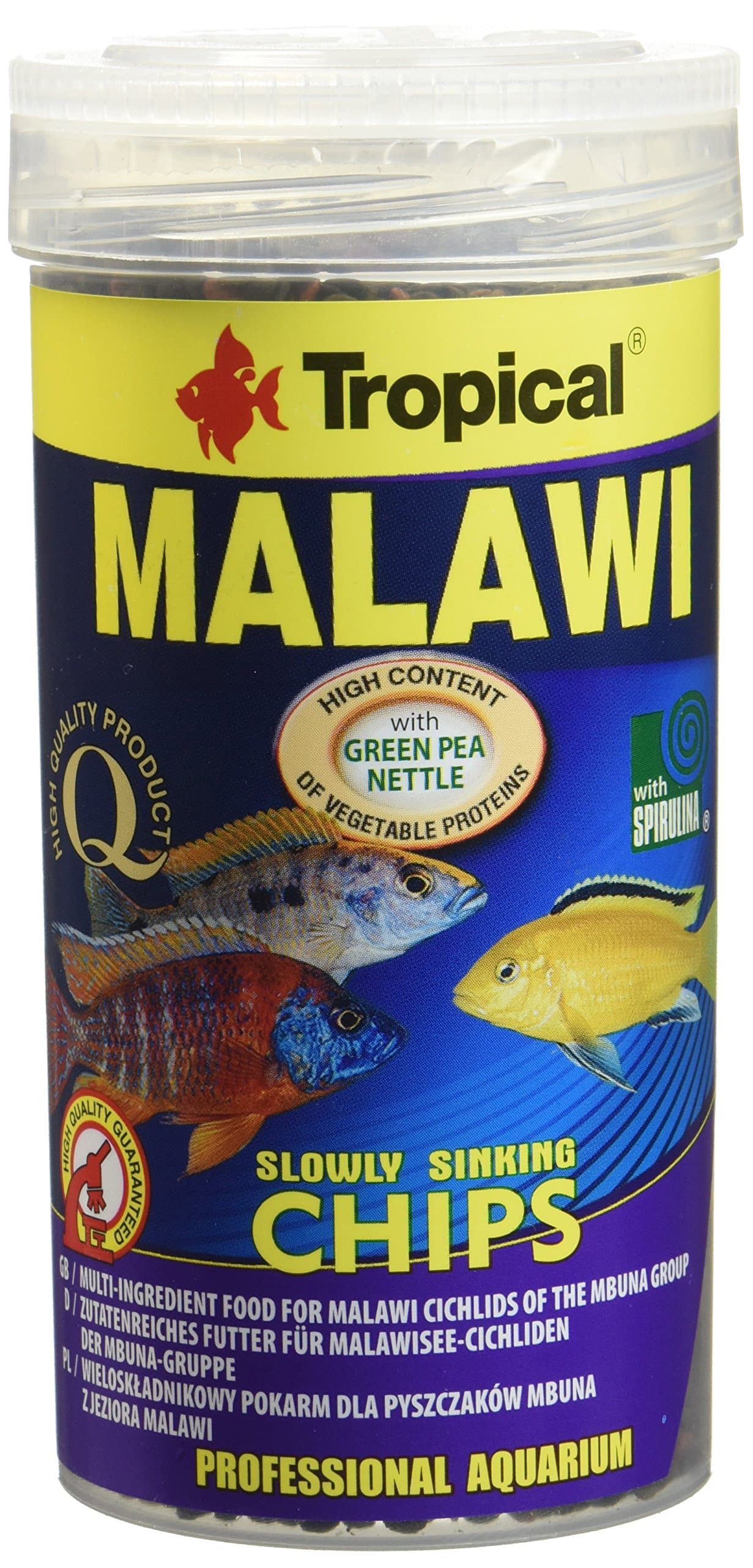 Malawi Mbuna Chips Special for Malawi slowly sinking - Multi-ingredient food for daily feeding 250ml/130g