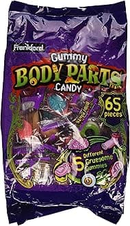 Gummy Body Parts Candy 60 Pieces Halloween Individually Wrapped