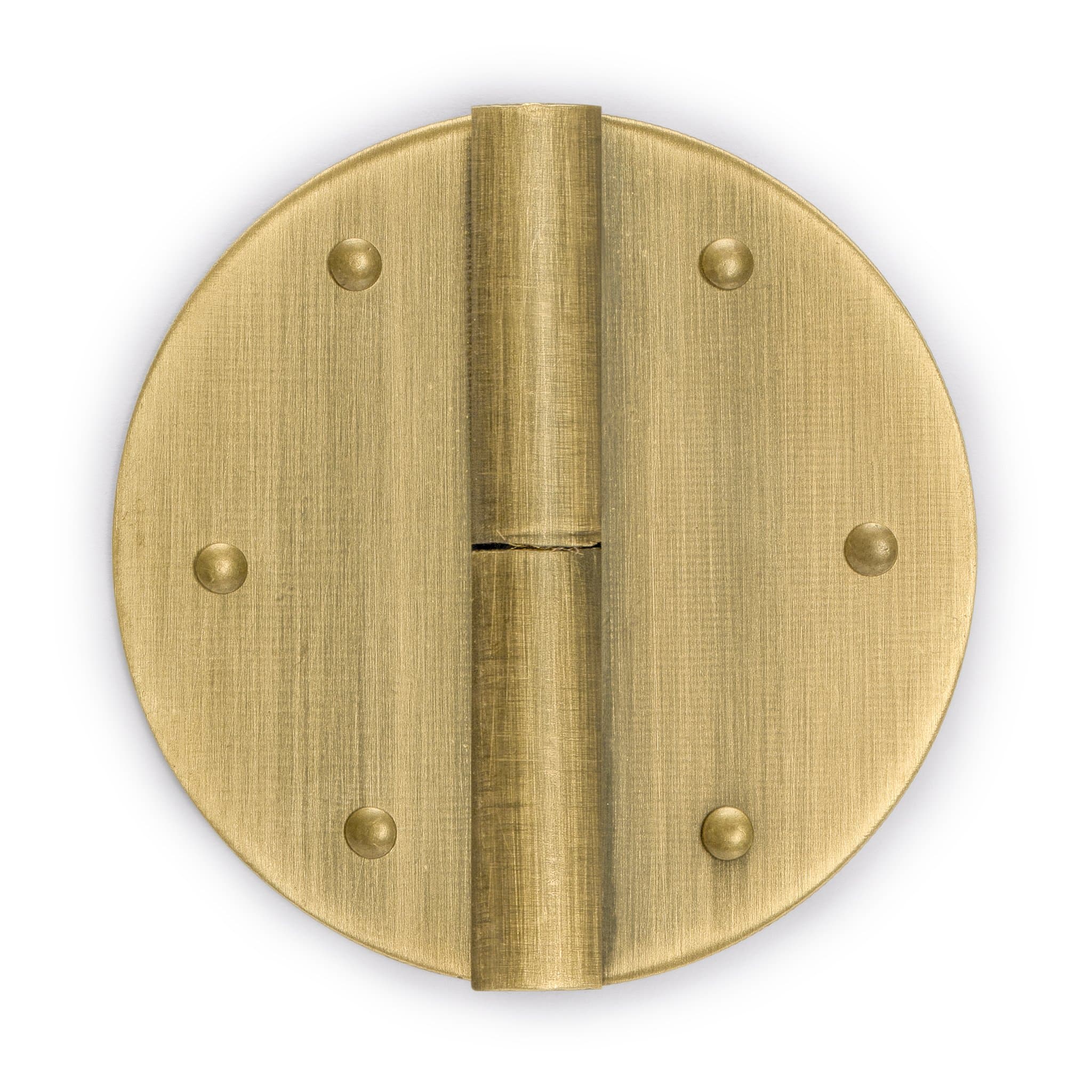 Hardware Philosophy Round Circle Brass Hinges Hardware 2" - Set of 2