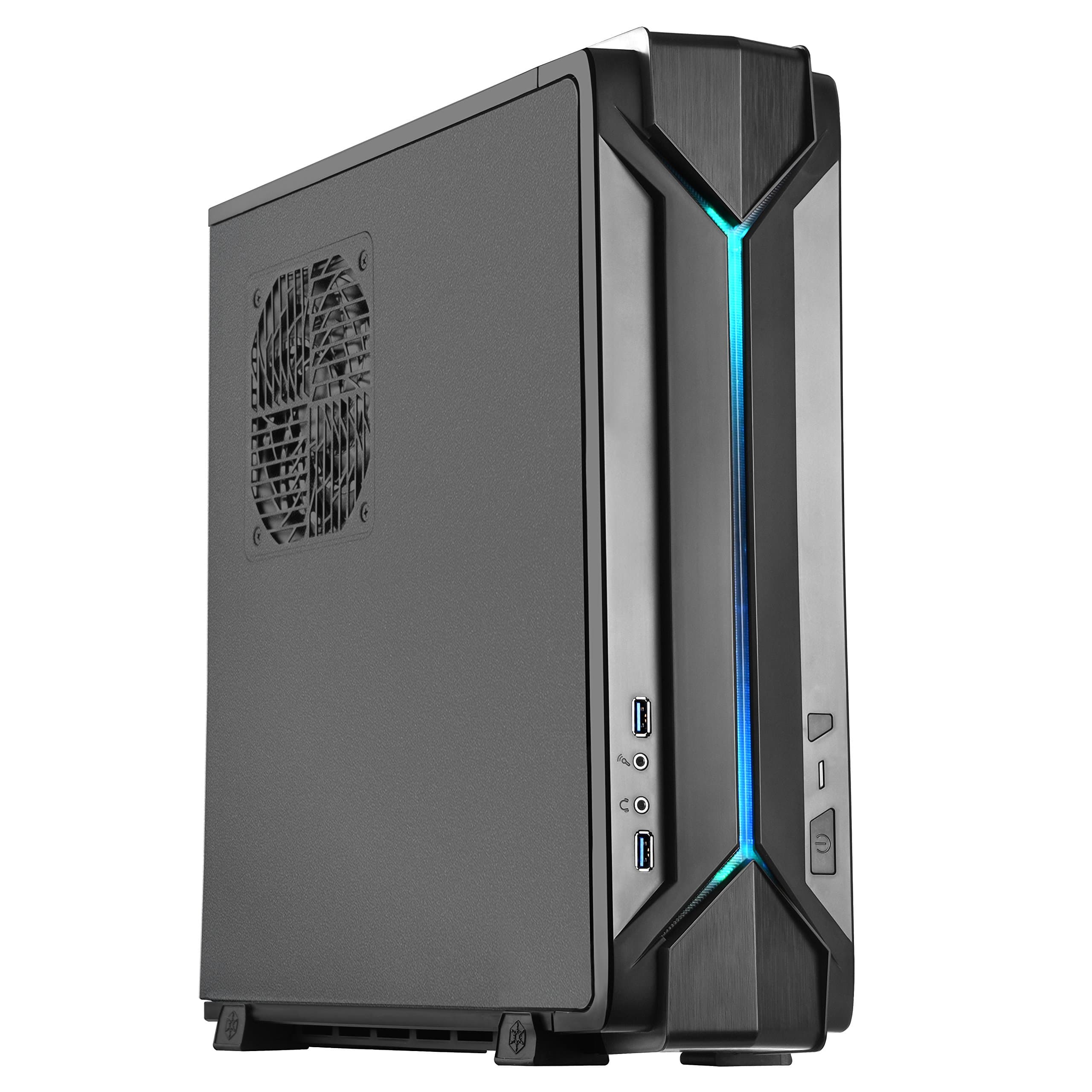 Silverstone Technology Gaming Slim Computer Case for Mini-Itx with Integrated RGB Lighting Cases (SST-RVZ03B-USA)