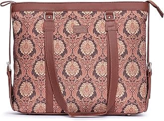 ZOUK Office Bag | Stylish Bags for Office Use | Laptop Bag 15.6 inch | Stylish Tote for Office Use | Purse for Women | Vegan Leather Handbag | Daily & Travel Use |