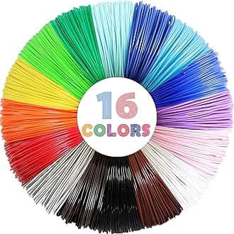 MIKA3D 16 Color 1.75mm PLA Filament Pack, 10ft Each, Total 160ft, High-Precision Diameter, Great for 3D Printing Pen/Printer Arts, Crafts, DIY