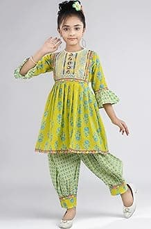 Arshia Fashions Girls Ethnic Wear Kurti and Dhoti Pant Set