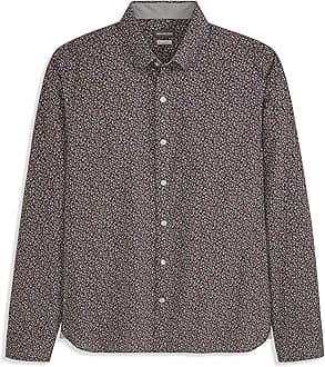 Van Heusen Mens No-Iron Long Sleeve Button Down Shirt, Comfortable Stretch Fabric