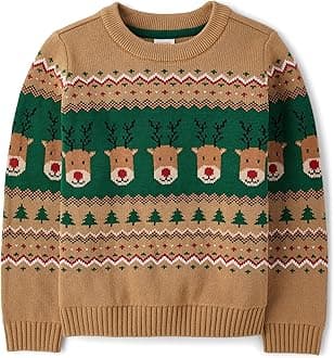 Gymboree Boys' and Toddler Long Sleeve Crew Neck Pullover Sweater