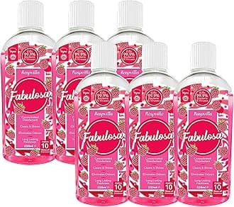 Fabulosa 4 in 1 Concentrated Antibacterial Disinfectant All Purpose Cleaner, 220ml, 6 pack, Raspvilla