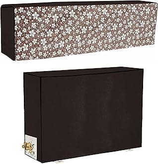 Yellow Weaves 100% Waterproof and Dust Proof Split AC Cover for 1.5 Ton (Brown)