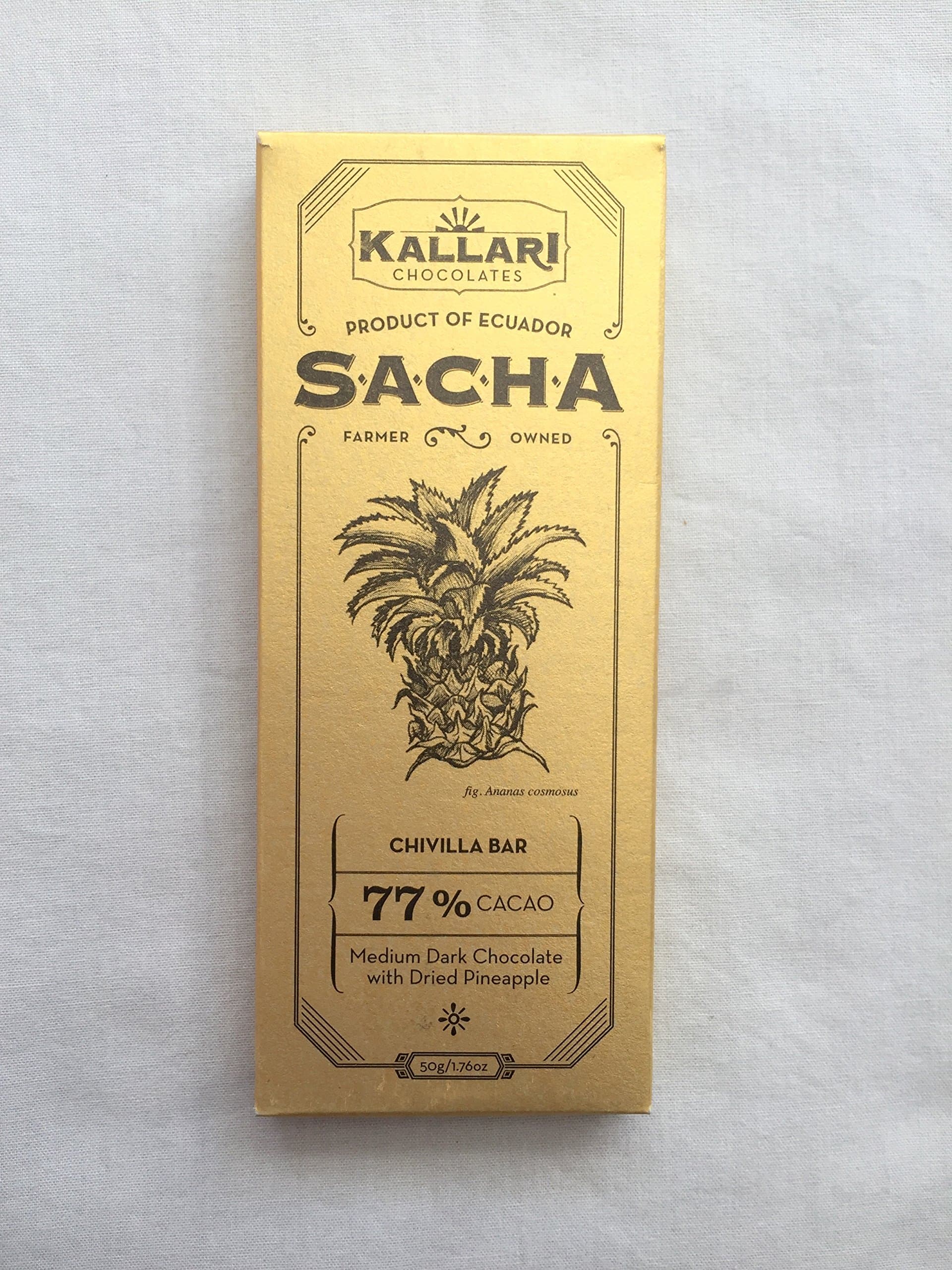 Kallari Dark chocolate with dried pineapple