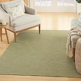 Home Positano Green 5' x 7' Area Rug - Easy Clean, Non Shedding, Bed Room, Living Room, Dining Room, Kitchen (5' x 7')