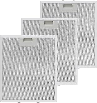 Updated W10169961A Range Hood Filter Replacement (3PCS) by Techecook, 5-Layer Aluminum Mesh Hood Grease Filter 10.5 x 12 Inch Fit for Whirlpool, Kitchen Aid, Jenn-Air Range Hoods