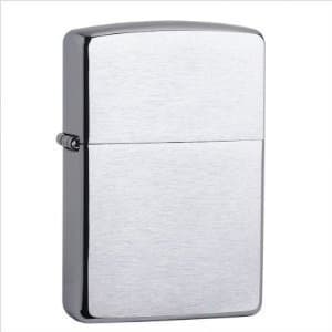 Zippo Reg Brush Fin Chrome