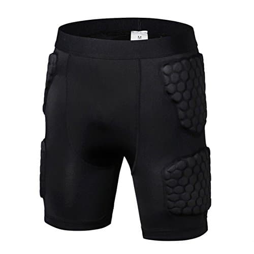 Crysle Men/Boys Impact Padded/Short Compression Protective Short Hip Protector Pant for Sports