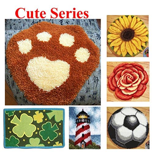 BYT collection 32 Models Latch Hook Kit Rug Making Crafts 21 inch X 15 inch Cute060