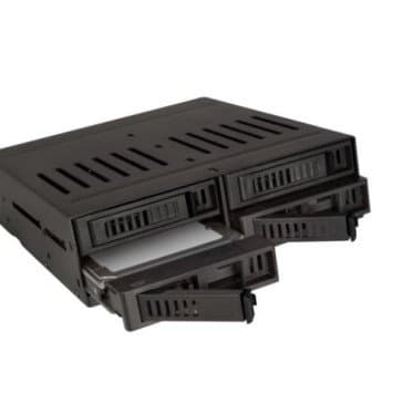 Hard Rack 4x2.5'' SATA HDD/SSD Mobile Rack HotSwap Backplane Cage for 5.25-Inch Bay