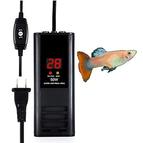 PTC Explosion-Proof Aquarium Heater High Power Heating Rod Saving Sensor Thermostat Fish Tank Temperature Constant Temperature Display Thermometer 100W-300W,300W