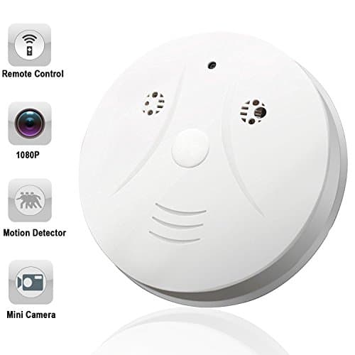 DareTang Mini Small Camera Smoke Detector HD 1080P Security Camera Nanny Cam Motion Detection with Remote Control