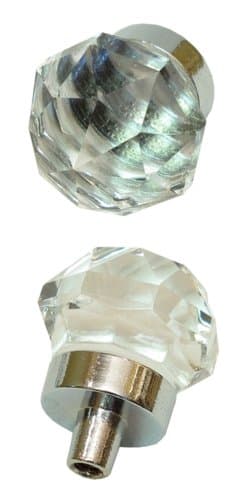 SkuBros SMALL Clear Crystal Glass DrawerDoor Pull