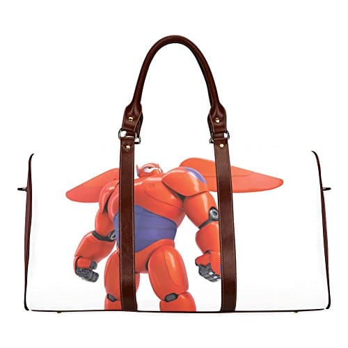 Cute Big Hero 6 Baymax Custom Waterproof fabric Two-sided Printing Large Duffle Sports/Travel Bag with Shoulder Straps