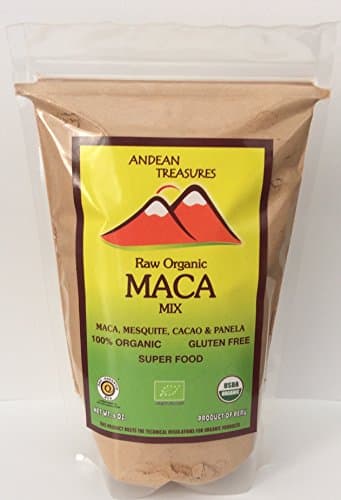 USDA ORGANIC PERUVIAN MACA MIX 8oz (PACK OF 2) Maca,Mesquite,Cacao & Yacon. Kosher - Gelatinized - SUPERFOOD