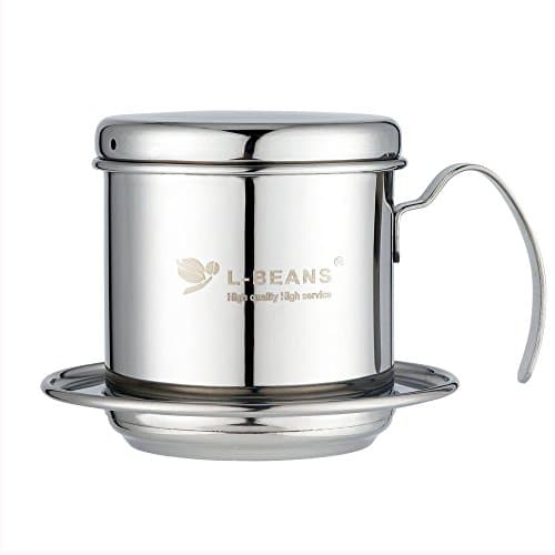 Coffee Maker Pot Stainless Steel Vietnamese Espresso Drip Filter Maker Single Cup Coffee Drip Brewer - Portable,Paperless for Home Kitchen Office Outdoor Use