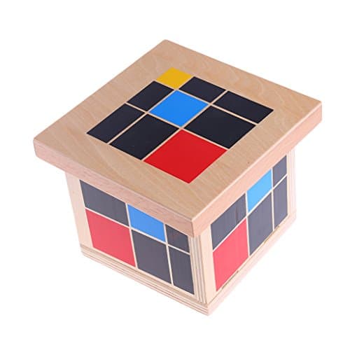 CHONE Wooden Trinomial Cube Set | Montessori Mathematics Material Learning Resources | Toddlers Preschool Educational Toy