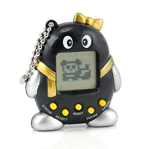 Halffle Mini Child Tamagotchi Electronic Virtual Cyber Tiny Pet Toy Game Machine,Electronic Pet Game Machine for Kids 1 Pcs Random Color (Penguin Type)