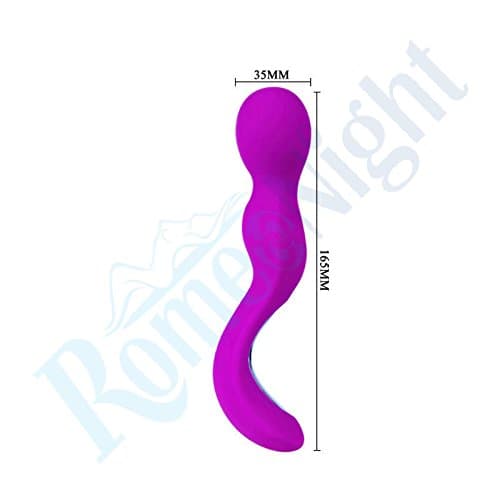 UltimaFio 5.9" USB Rechargeable 30 Function Silicone Waterproof Mini Body Wand Magic AV Wand sex Vibrator Massager for Women