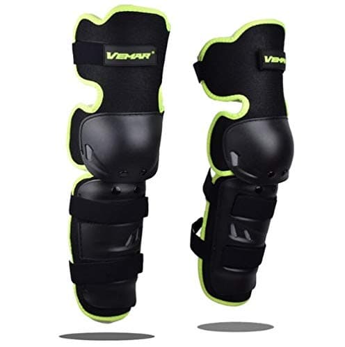 Wonzone 1 Pair Motorcycle Knee Pads Protector Antislip Knee Cap Calf Shin Guards Long Leg Sleeve Adjustable Armor for Adult Motocross Racing Cycling Mountain Bike
