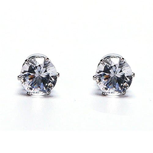 Idlespace Gift 1 Pair Non Piercing Magnetic Clear&Black Clip on Jewelry Stud Earrings Earring