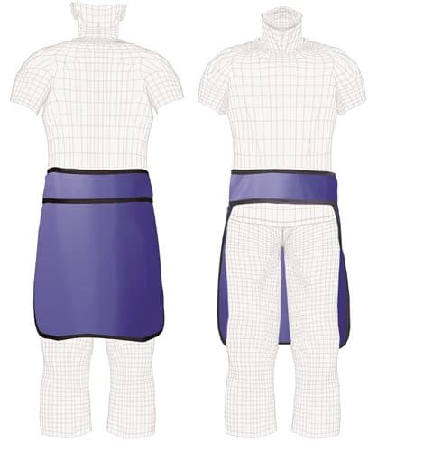 Front Semi-Guard Regular Lead X-Ray Protection Half Apron, 0.5mm Pb, Hook & Loop, Medium, Over 50 Color Options, Lap-Guard Half Aprons Ship Within 30 Days!