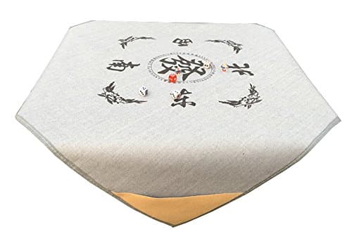 Rectangle Mahjong Tablecloth Stylish Large Outdoor Tablecloths Gray