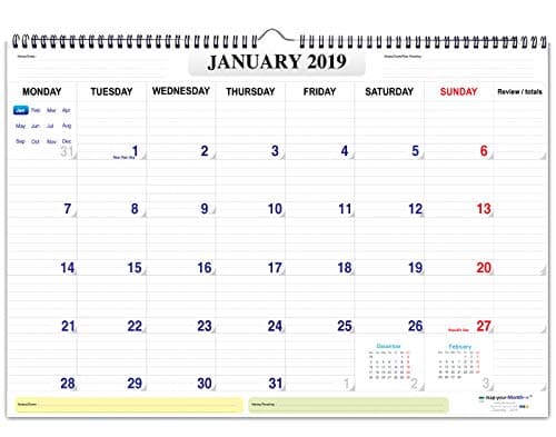 mapyourmonth Planner Organizer Diary Wall Calendar 2019