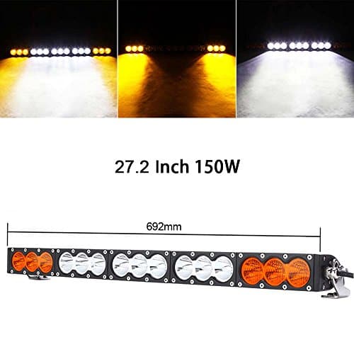 Single Row 27.2 Inch 150W Cree LED Offroad Work Light Bar For 4x4 Trucks Atv 12V 24V Spot Flood Combo Beam Amber White Yellow Warning Barra headlight