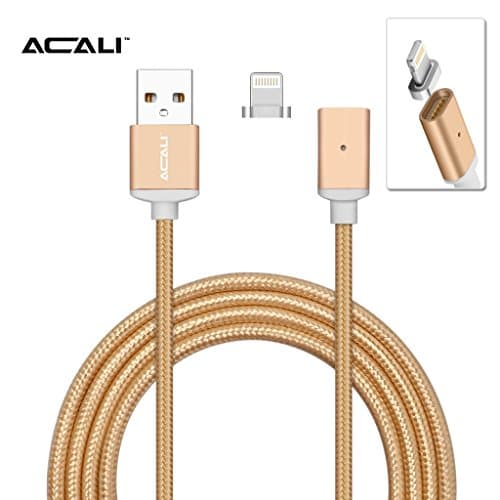 ACALI Magnetic Braided Lightning Charging Cable for Apple Device iPhone 5, 5c, 5s, SE, 6, 6 Plus, 6s, 6s Plus, 7, 7 Plus,iPad, iPad mini, iPad pro,iPod