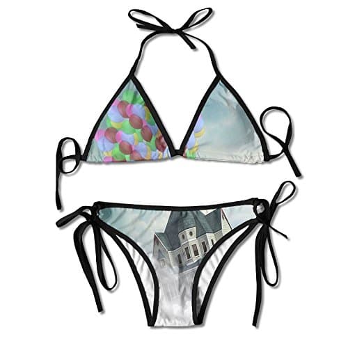 Latest Design Cloud Sky Bird Atmosphere Padded Top Bottom Bikini Swiming Suit Two Piece Suits