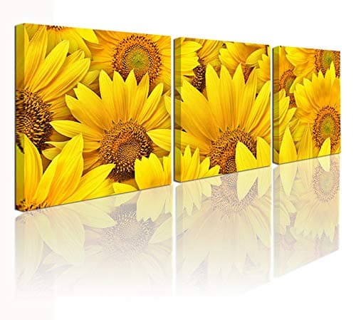 3 Panel Sunflower Canvas Prints for Home Decoration Framed ready to hang