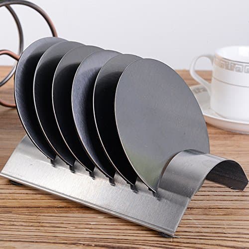 BmStar 7 Pcs Stainless Steel Coasters Set