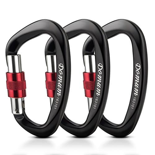 Locking Climbing Carabiner Clip, 25KN